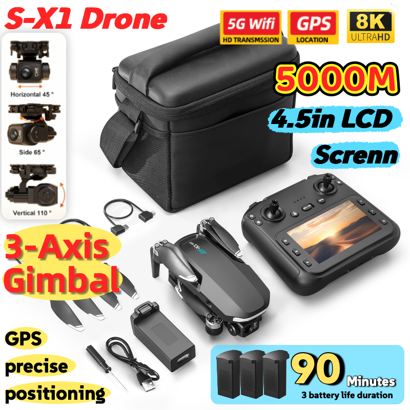 S-X1 MAX GPS Drone with 3-Axis - Drone Gimbal 3 Axis บทวิจารณ์และราคา
