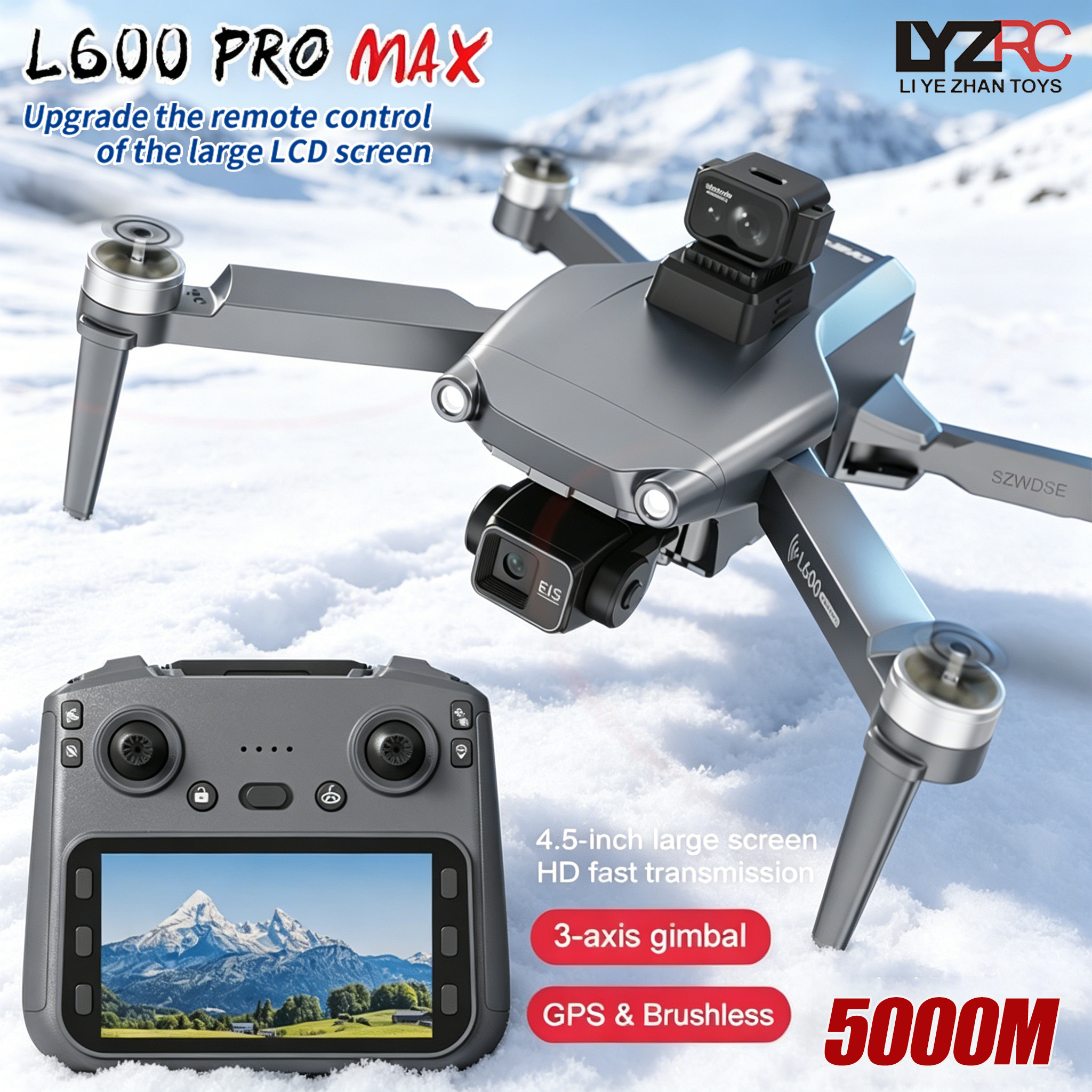 L600 MAX GPS Drone Professiona - Drone Gimbal Brushless บทวิจารณ์และราคา
