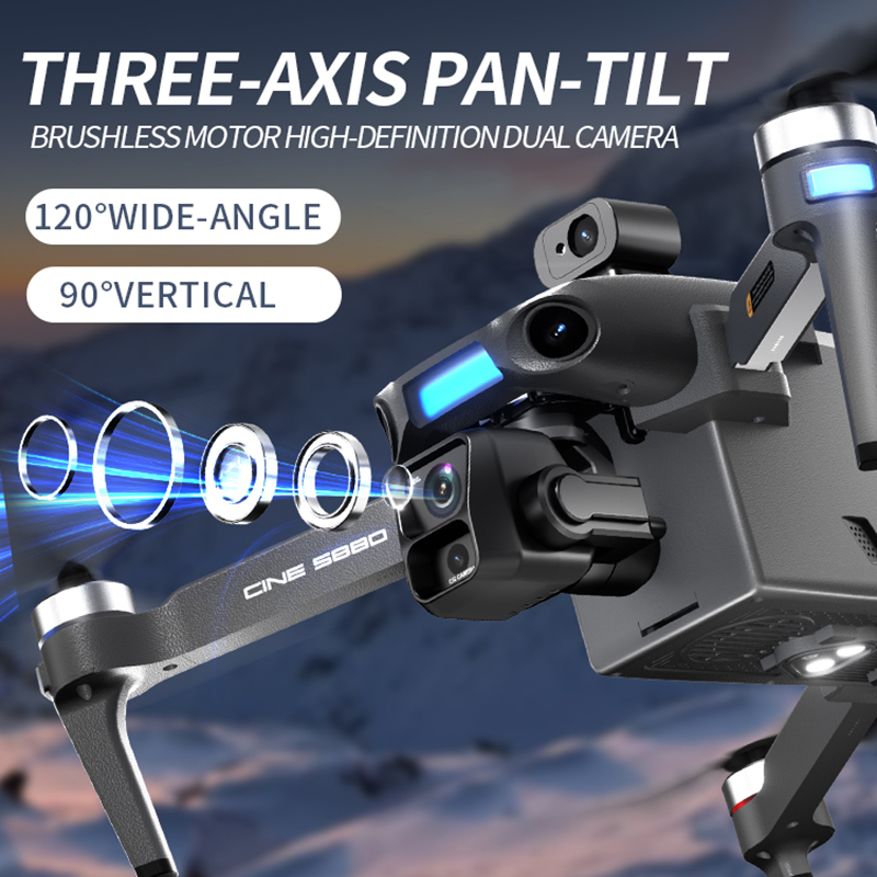 2026 New 8K Dual Camera Drone  - Drone Gimbal Brushless บทวิจารณ์และราคา