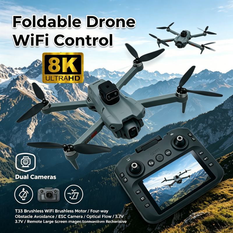 2026 New T33 RC Drone 8K Camer - Drone Gimbal 3 Axis บทวิจารณ์และราคา