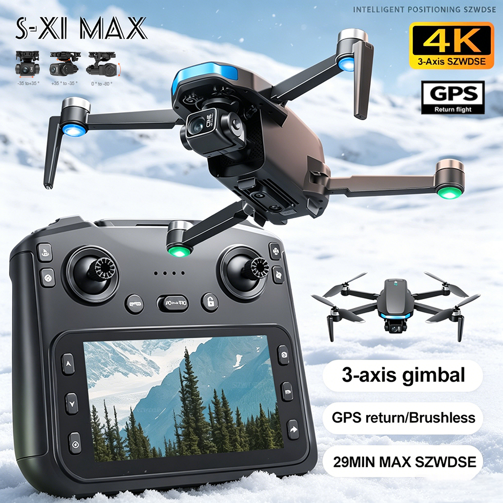 New S-X1 MAX Drone GPS 8K Prof - Drone Gimbal Brushless บทวิจารณ์และราคา