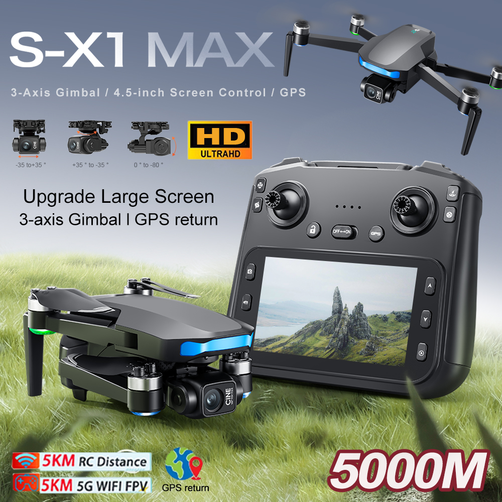 New S-X1 MAX Drone GPS 8K Prof - Drone Gimbal Brushless บทวิจารณ์และราคา